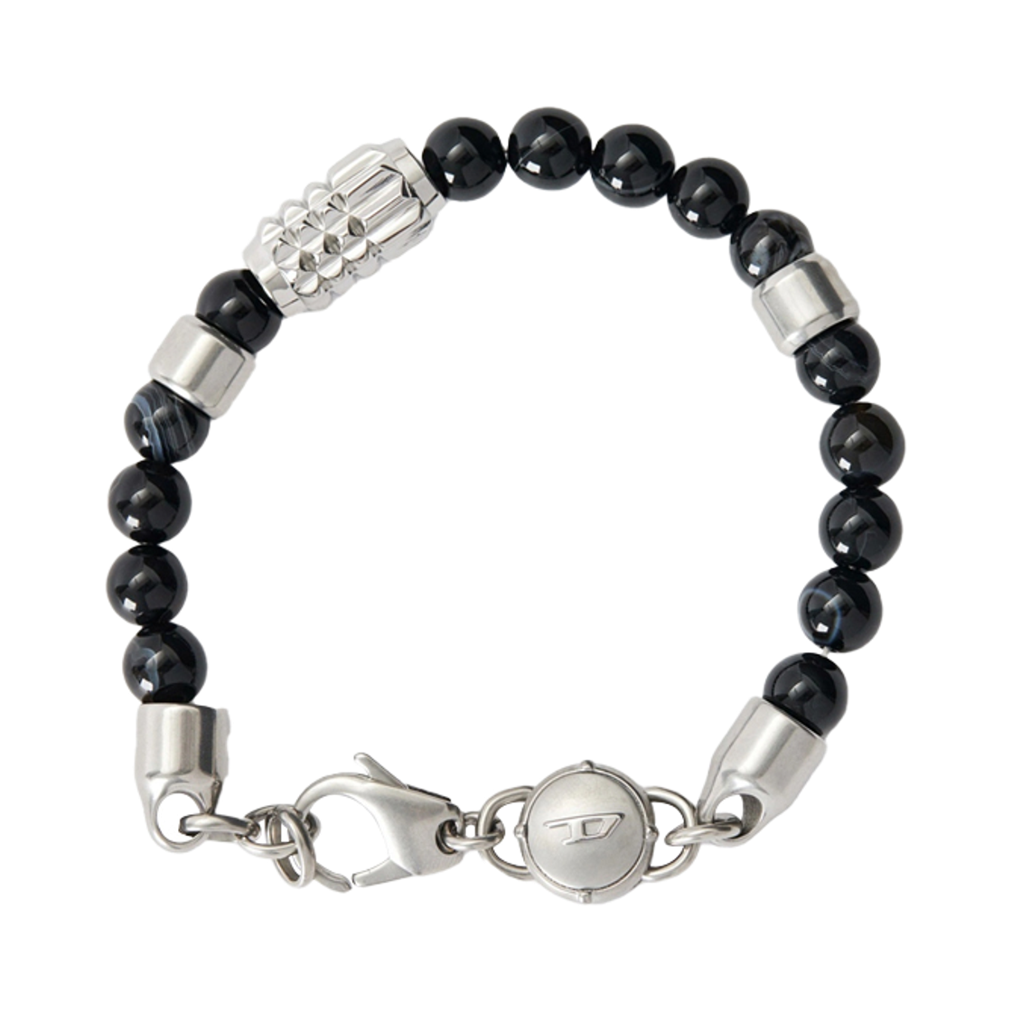 DX0847040 [20% 쿠폰] Diesel Dx0847 Tube Bead Steel Bracelet Black