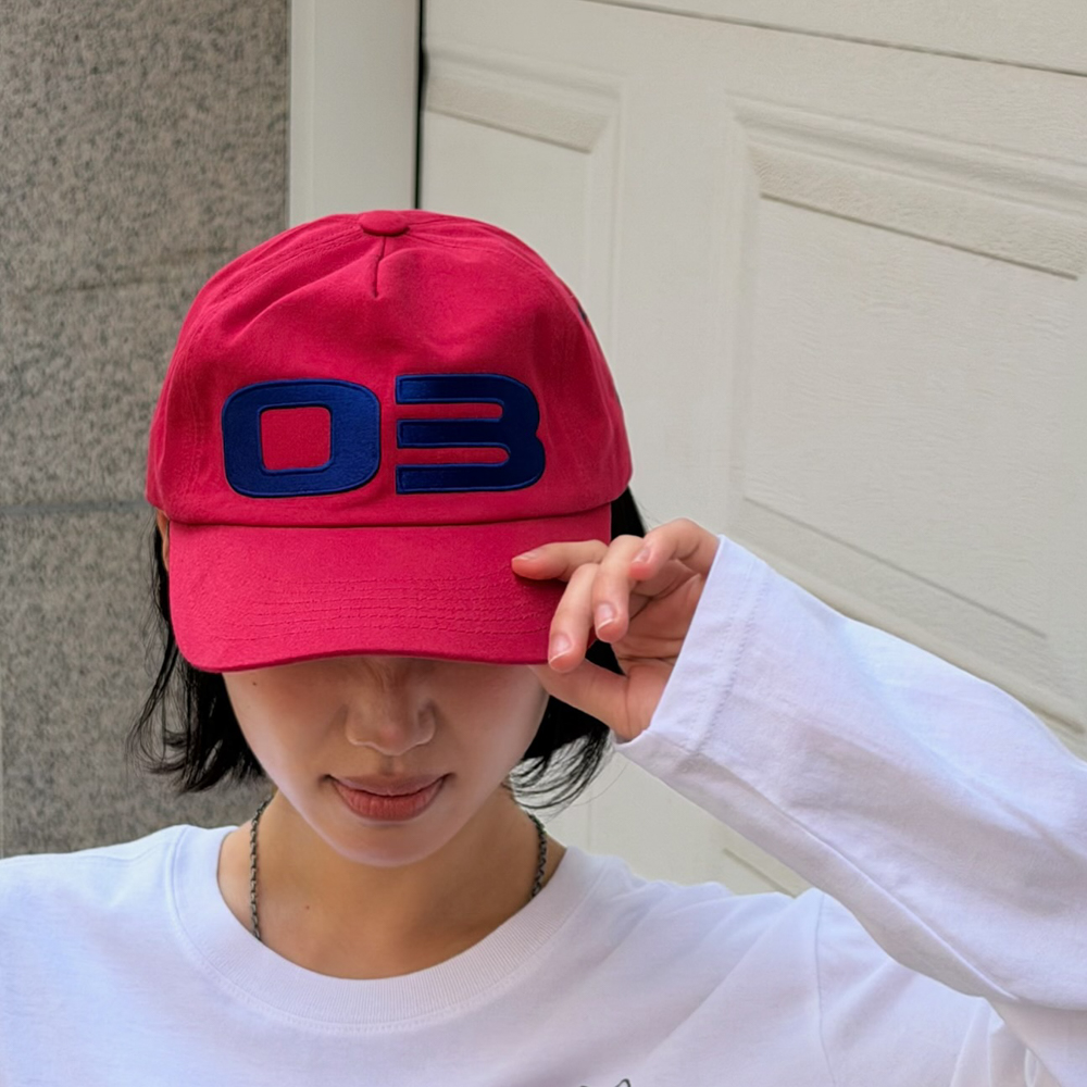아모우 03 스타 서클 5 패널 캡 레드(AMOU 03 Star Circle 5 Pannel Cap Red) - 5