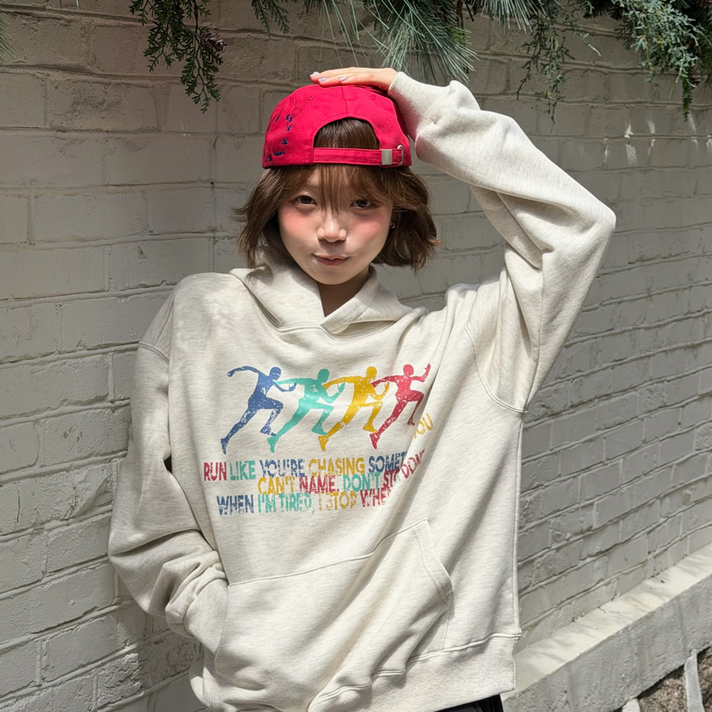 아모우 스프린트 후디 오트밀(AMOU Sprint Hoodie Oatmeal) - 4