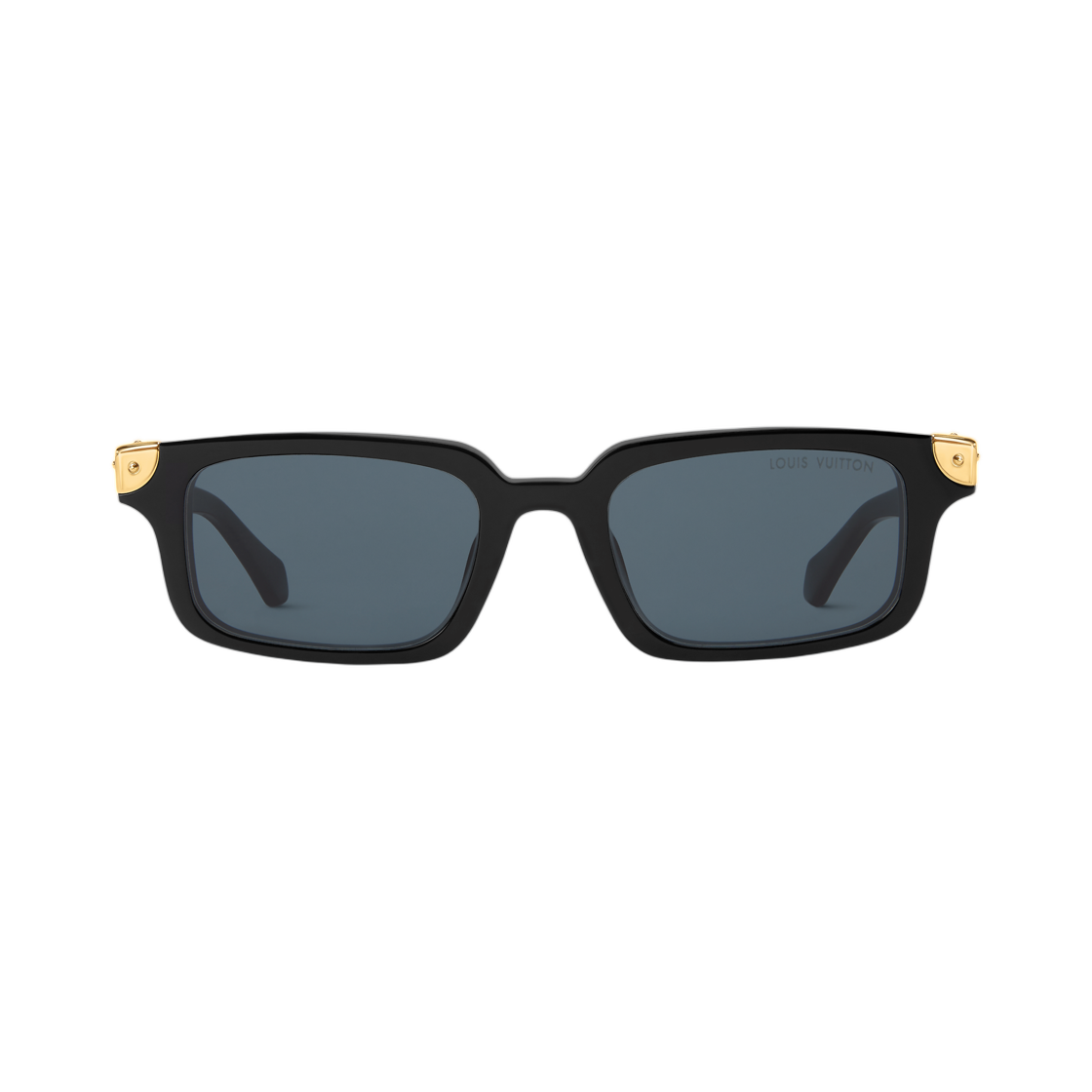Z3595E Louis Vuitton LV Heritage Rectangle Sunglasses Black
