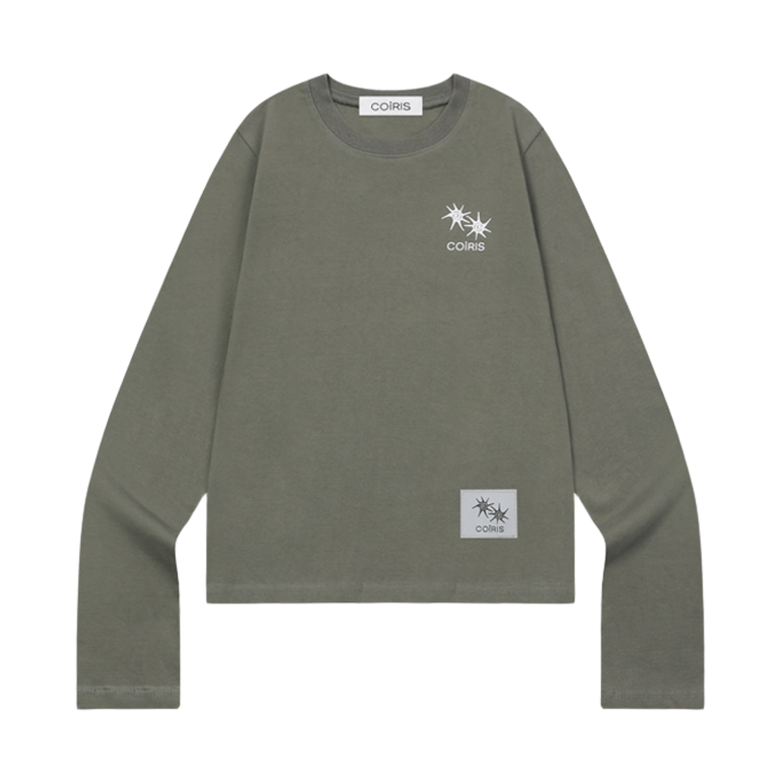 코이리스 로넥 백 레터링 롱 슬리브 티 카키(Coiris Ronek Back Lettering Long Sleeve T Khaki) - 2