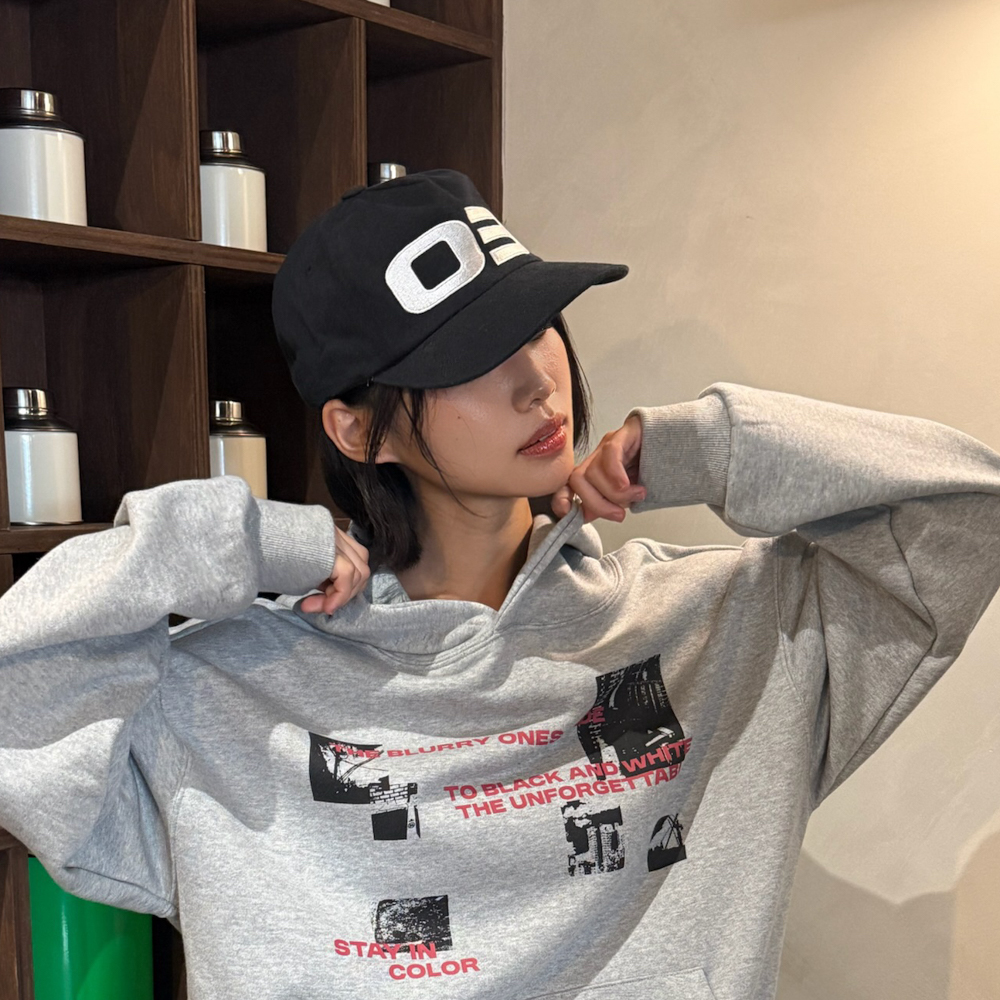 아모우 03 스타 서클 5 패널 캡 블랙(AMOU 03 Star Circle 5 Pannel Cap Black) - 4