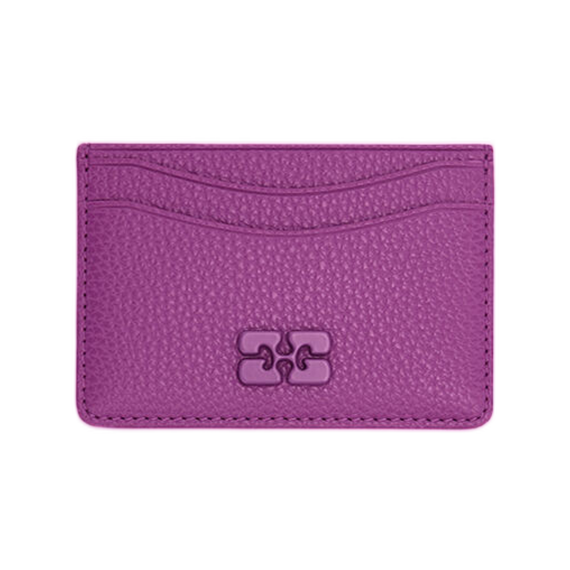 가니 보우 카드 홀더 그레인드 퍼플 스파클링 그레이프(Ganni Bou Card Holder in Grained Purple Sparkling Grape)
