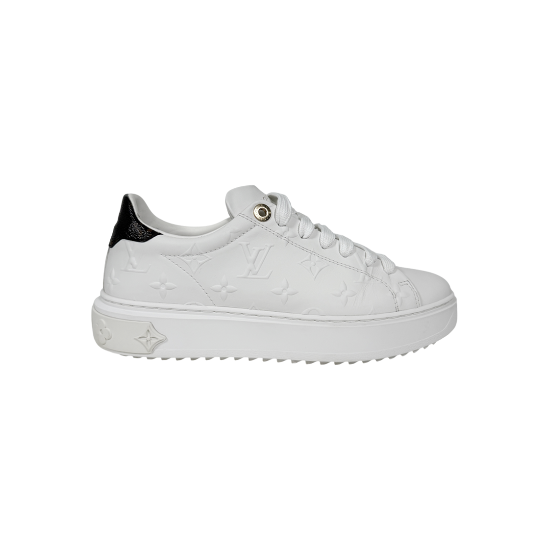ITM5I73U8SHG Louis Vuitton Time Out Monogram Low Top Sneakers White