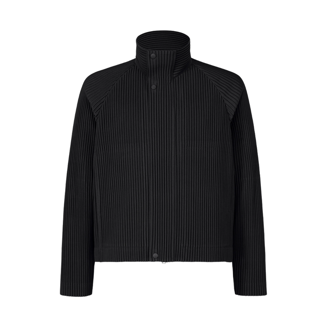 HP63-JC151-15 Homme Plisse Issey Miyake Tailored Pleats 1 Raglan Jacket Black