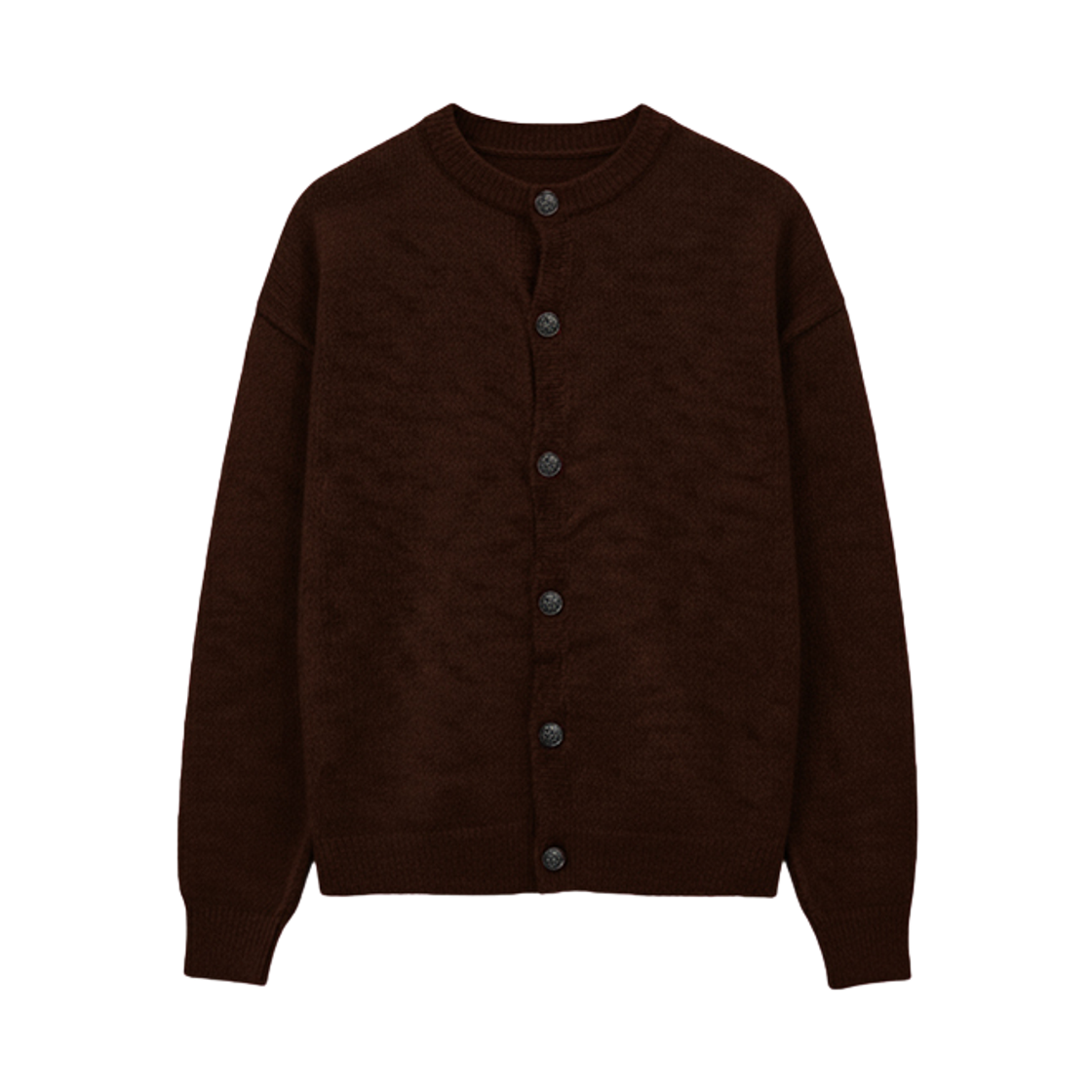 지크립 소프트 세미 크롭 니트 가디건 브라운(GCLIP Soft Semi-Crop Knit Cardigan Brown)