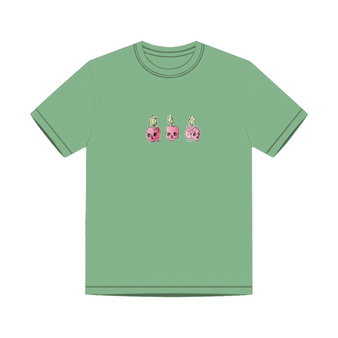 아이앱 스튜디오 캔들 본 티셔츠 애플 그린(IAB Studio Candle Bone T-Shirt Apple Green) - 1