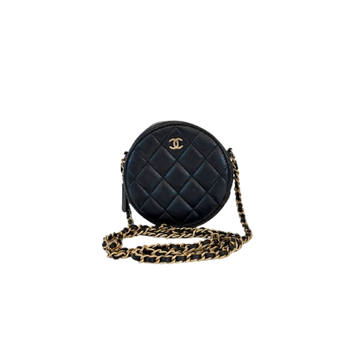 샤넬 라운드 템버린 체인 미니백 램스킨(Chanel Round Tambourine Mini Bag in Lambskin)