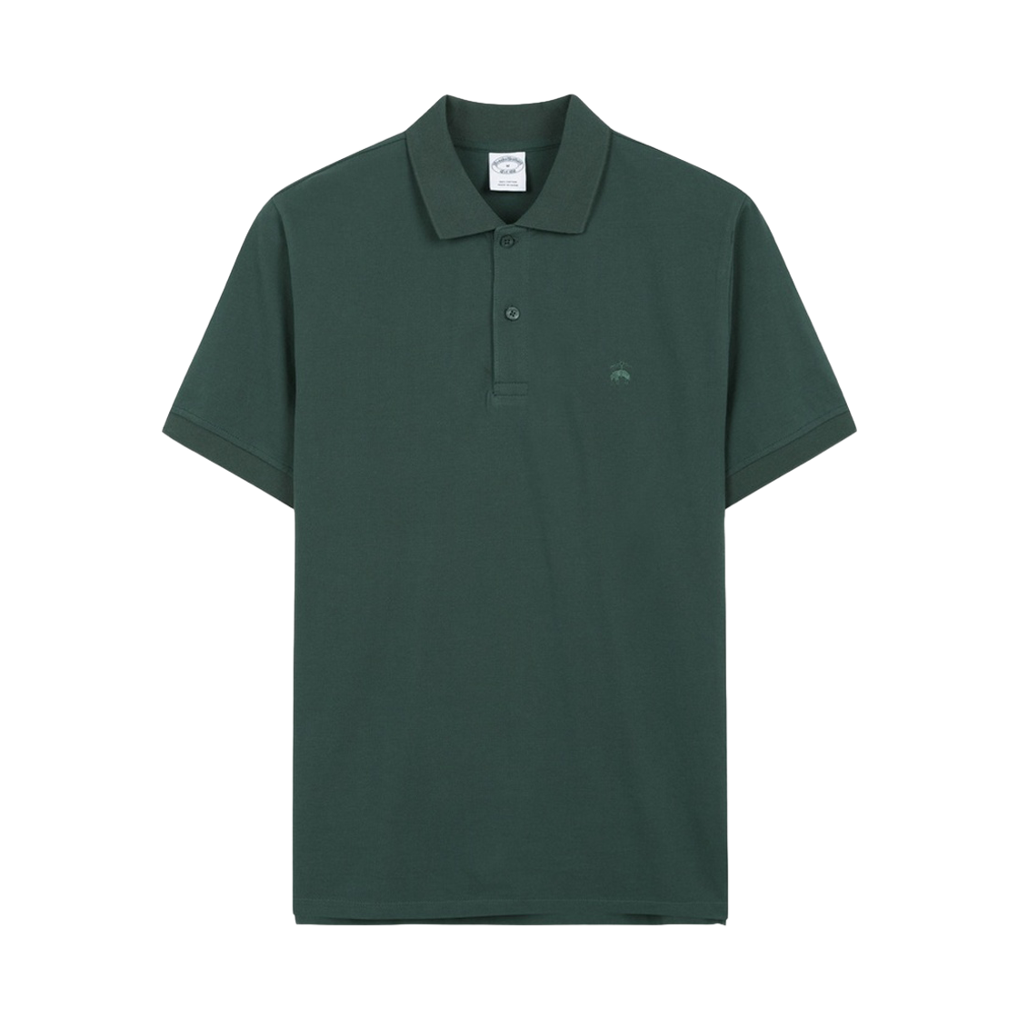 BBNTMOG201JGM BrooksBrothers Online Exclusive Logo Cotton Pique Polo Shirt Dark Green