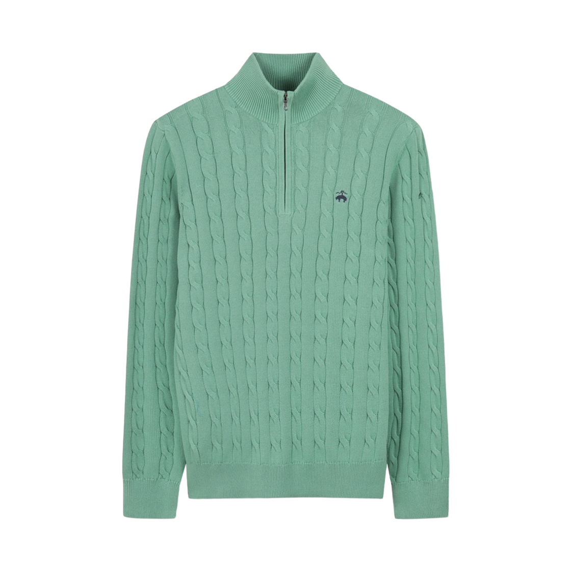 브룩스브라더스 케이블 반집업 스웨터 그린(BrooksBrothers Cable Half Zip Sweater Green) - 1