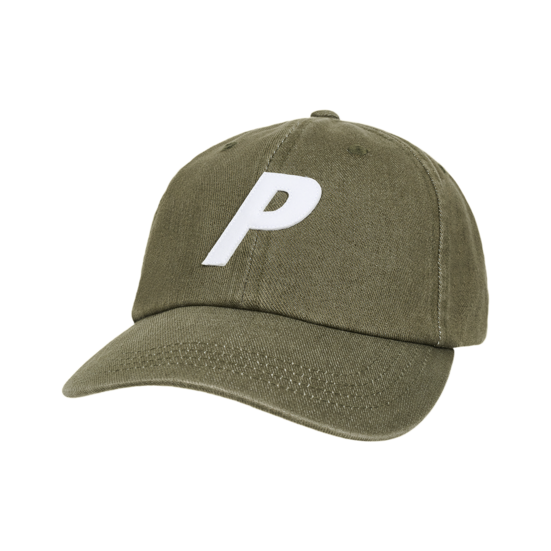 - Palace Bleached Denim P 6-Panel Army Olive - 26FW