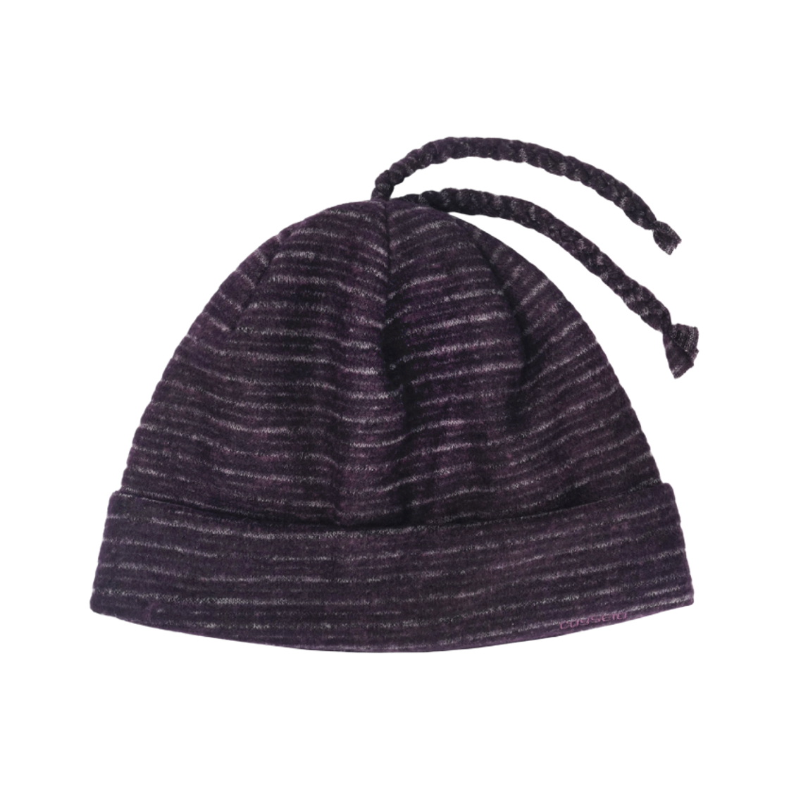 코이세이오 브레이드 플리스 비니 퍼플(COYSEIO Braided Fleece Beanie Purple)