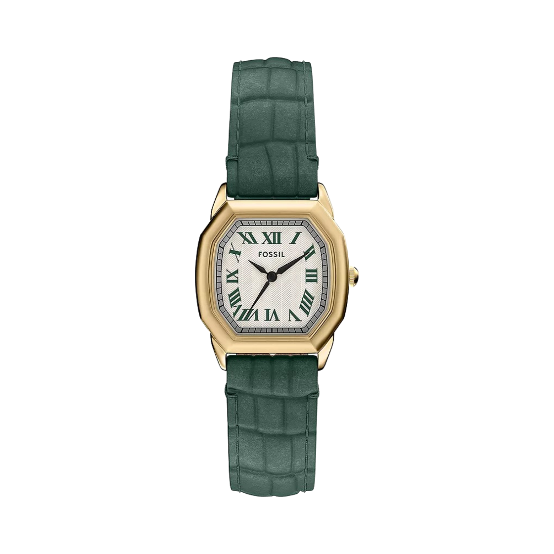 ES5427 (W) Fossil Harlow Quartz Three-Hand 27mm Croco Leather Cream Green