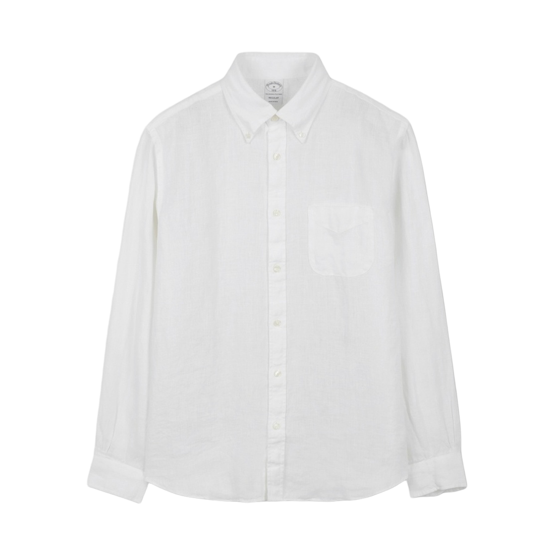 BBTHMF0032AGM BrooksBrothers Linen Solid Shirt White