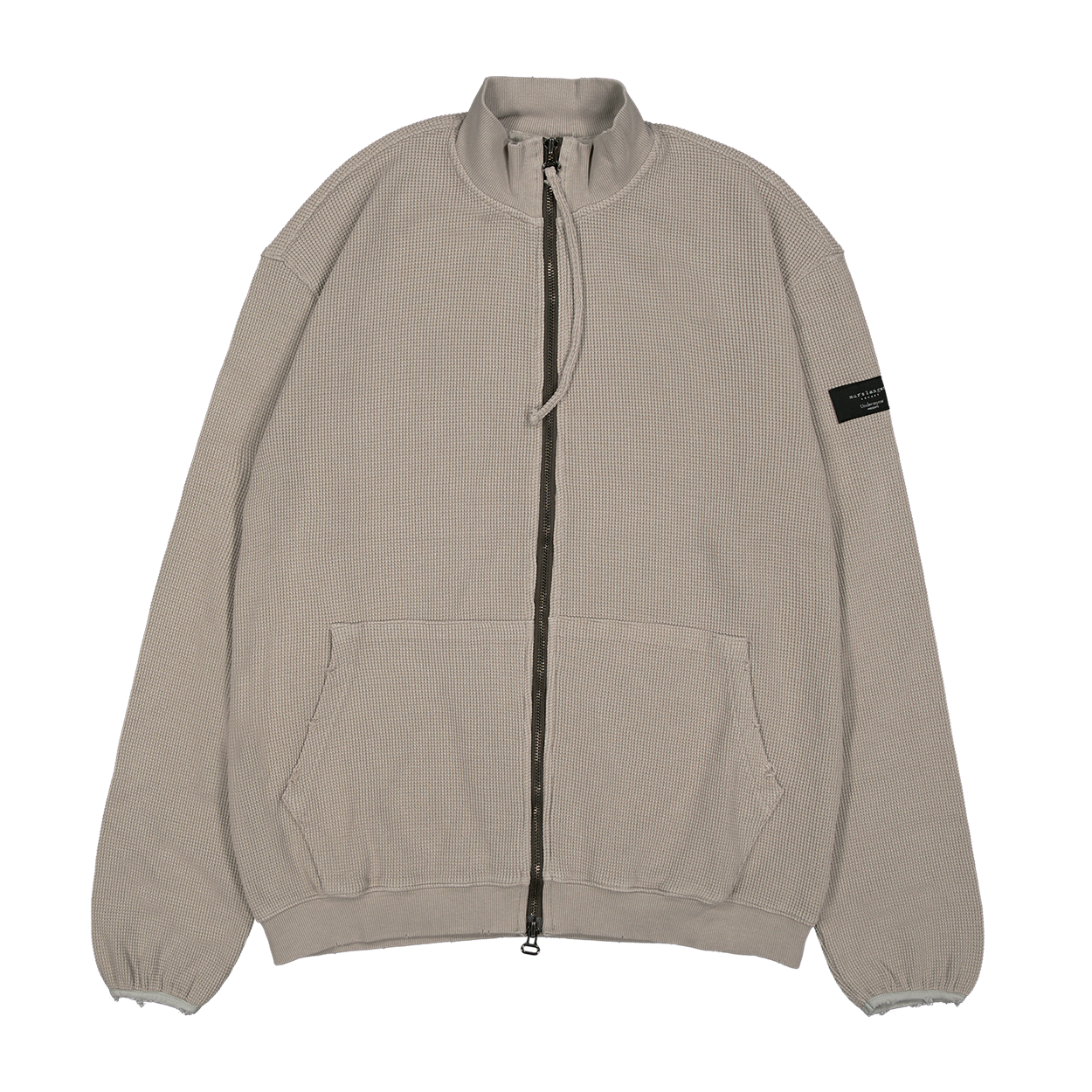 언더마이카 머슬랭거 워른 와플 집업 오트밀(Undermycar Murslanger Worn Waffle Zip-Up Oatmeal)