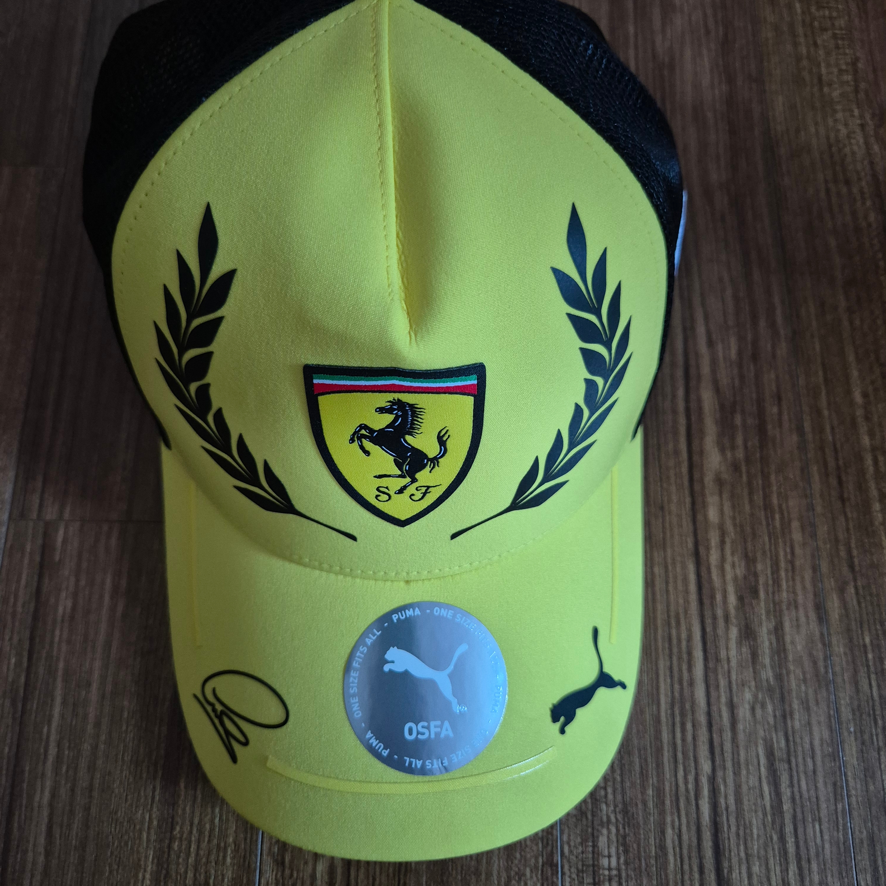 Scuderia Ferrari x Puma 2026 Lewis Hamilton British GP Cap Speed Yellow 착용 스타일