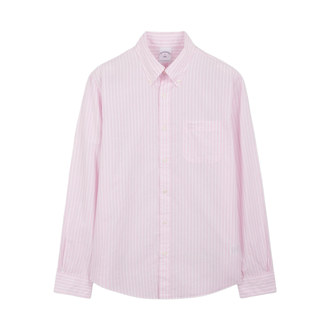 BBTHMM8040CGS BrooksBrothers Friday Poplin Bengal Stripe Shirt Pink