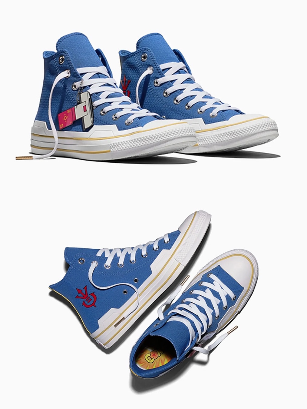 Converse x Dragon Ball Z Chuck Taylor All Star Goku Exuberance Poseidon, Converse x Dragon Ball Z Chuck 70 Shenron Black Cyber Yellow 착용 스타일 - 9