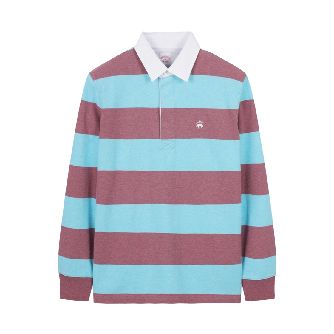 BBNTMM6325MGS BrooksBrothers Stripe Rugby Shirt Blue