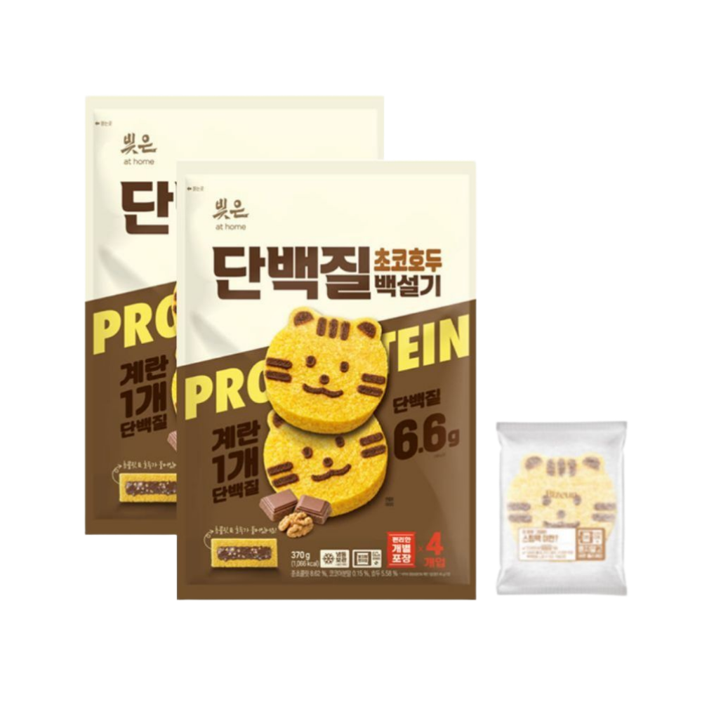 - Samlip Shaped Character Seolgi Rice Cake, Choco Walnut, Tiger Baek Seolgi, 340g, 4 pieces / 2 packs (8 pieces)