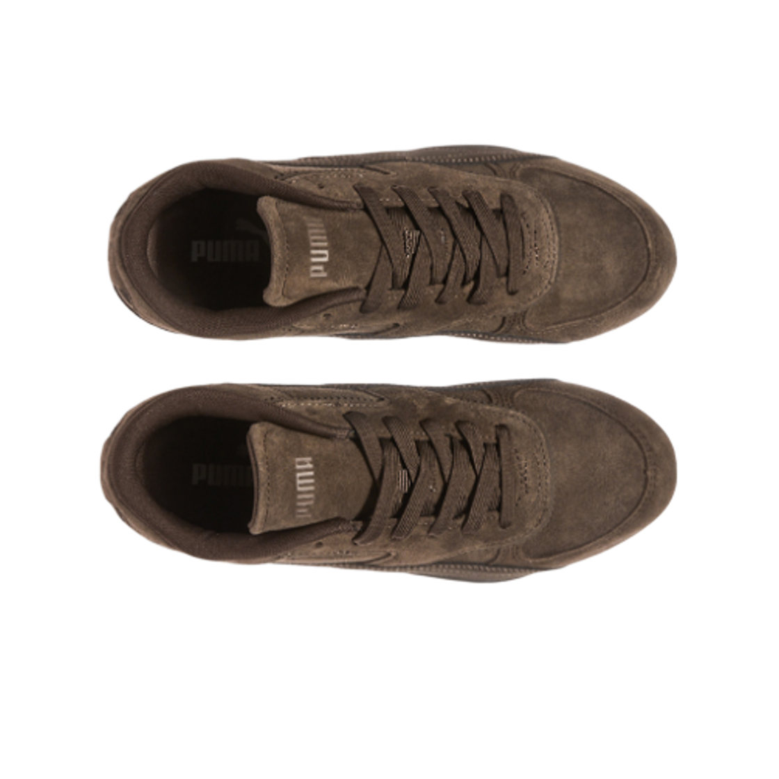 (W) 푸마 벨라 미나 스웨이드 스니커즈 초콜릿 검((W) Puma Bella Mina Suede Sneakers Chocolate Gum) - 2