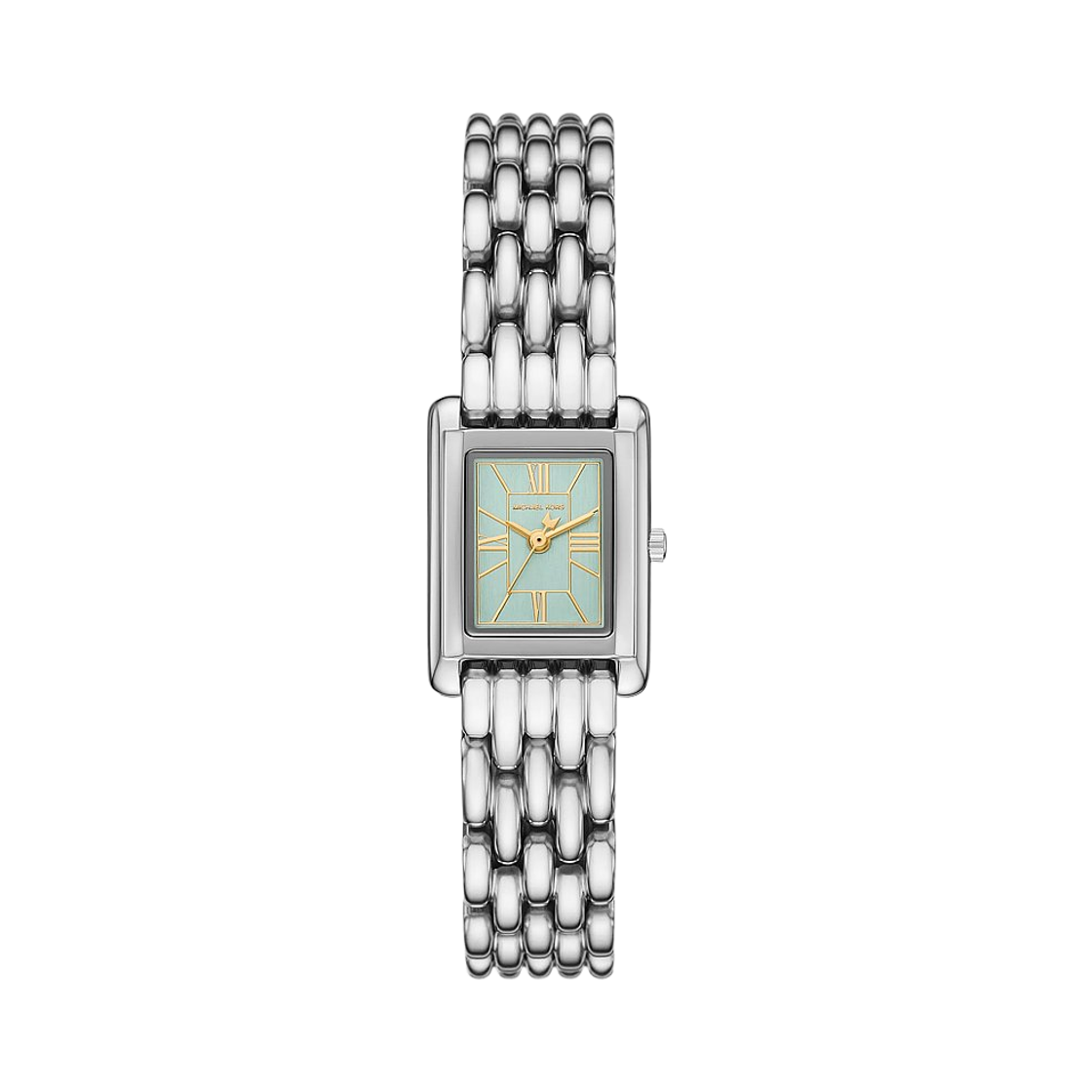 (W) 마이클 코어스 쁘띠 에섹스 쿼츠 쓰리핸드 27mm 실버 톤 워치 실버((W) Michael Kors Petite Essex Quartz Three-Hand 27mm Silver Tone Watch Silver)
