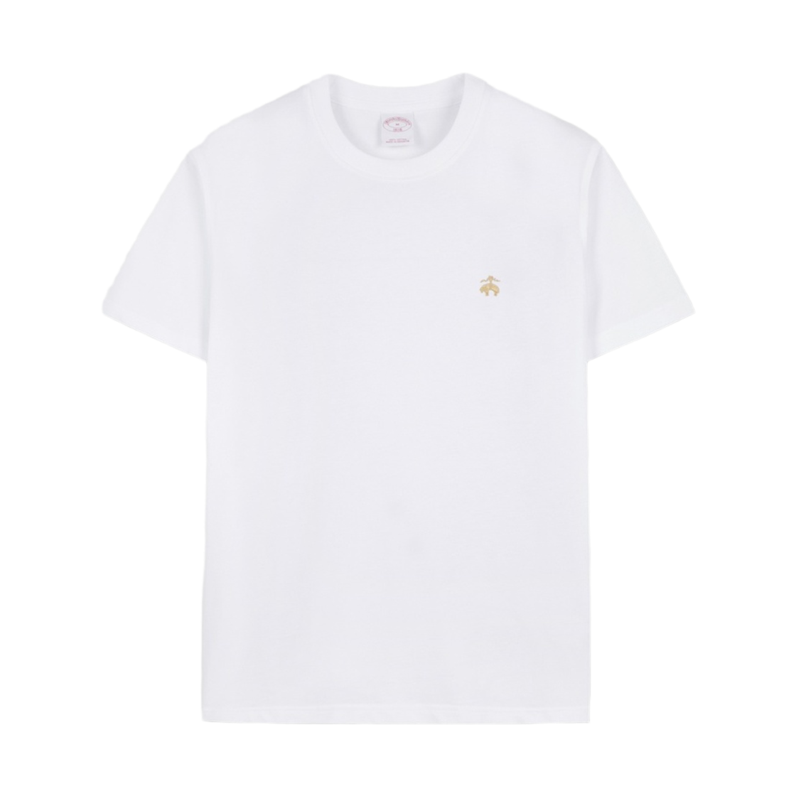 BBNPMN8037AGA BrooksBrothers Cotton Golden Fleece Logo Short Sleeve T-Shirt White