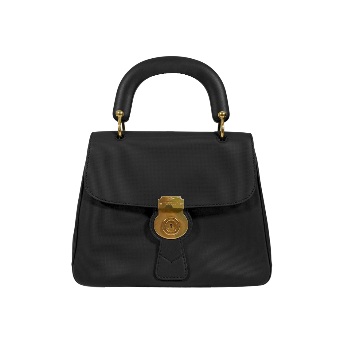 ITUU8QE7PLR6 Burberry DK88 Medium Leather Tote Bag Black