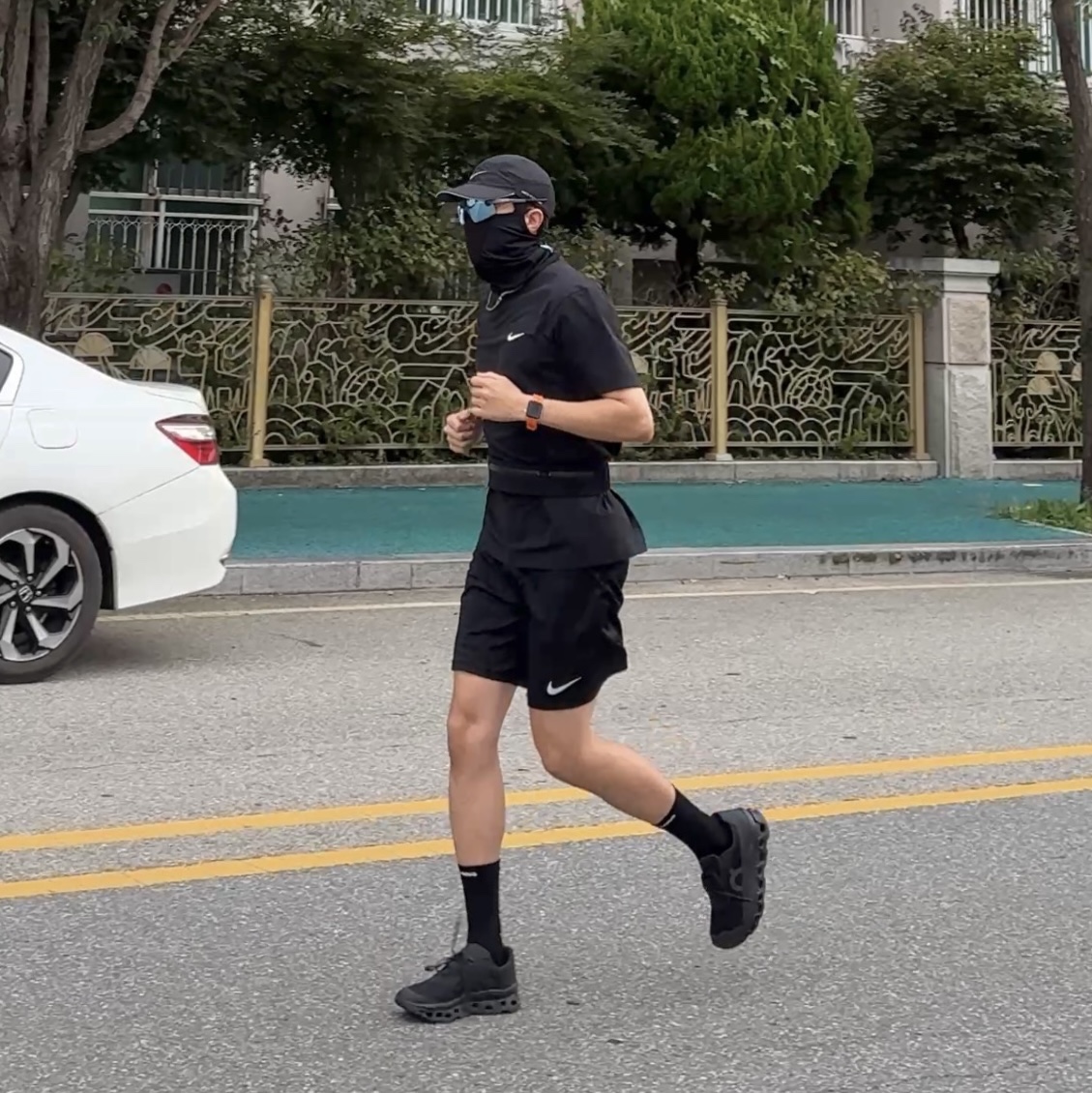 Nike Dri-Fit Park 3 Shorts Black, Nike Dri-Fit UV Hyverse Fitness Top Black - Asia 착용 스타일 - 4