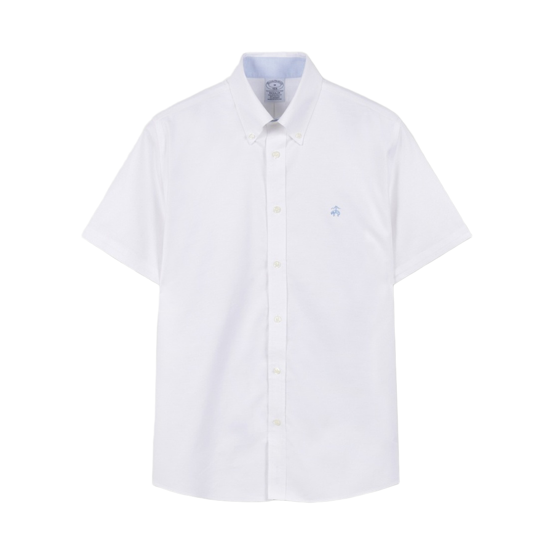 BBTPMN0133AGA BrooksBrothers Non-Iron Oxford Short Sleeve Shirt White