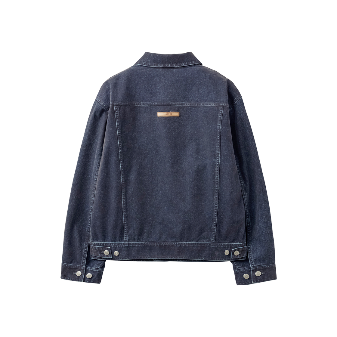 세터 플로킹 데님 트러커 자켓 그레이(SATUR Flocking Denim Trucker Jacket Gray) - 2