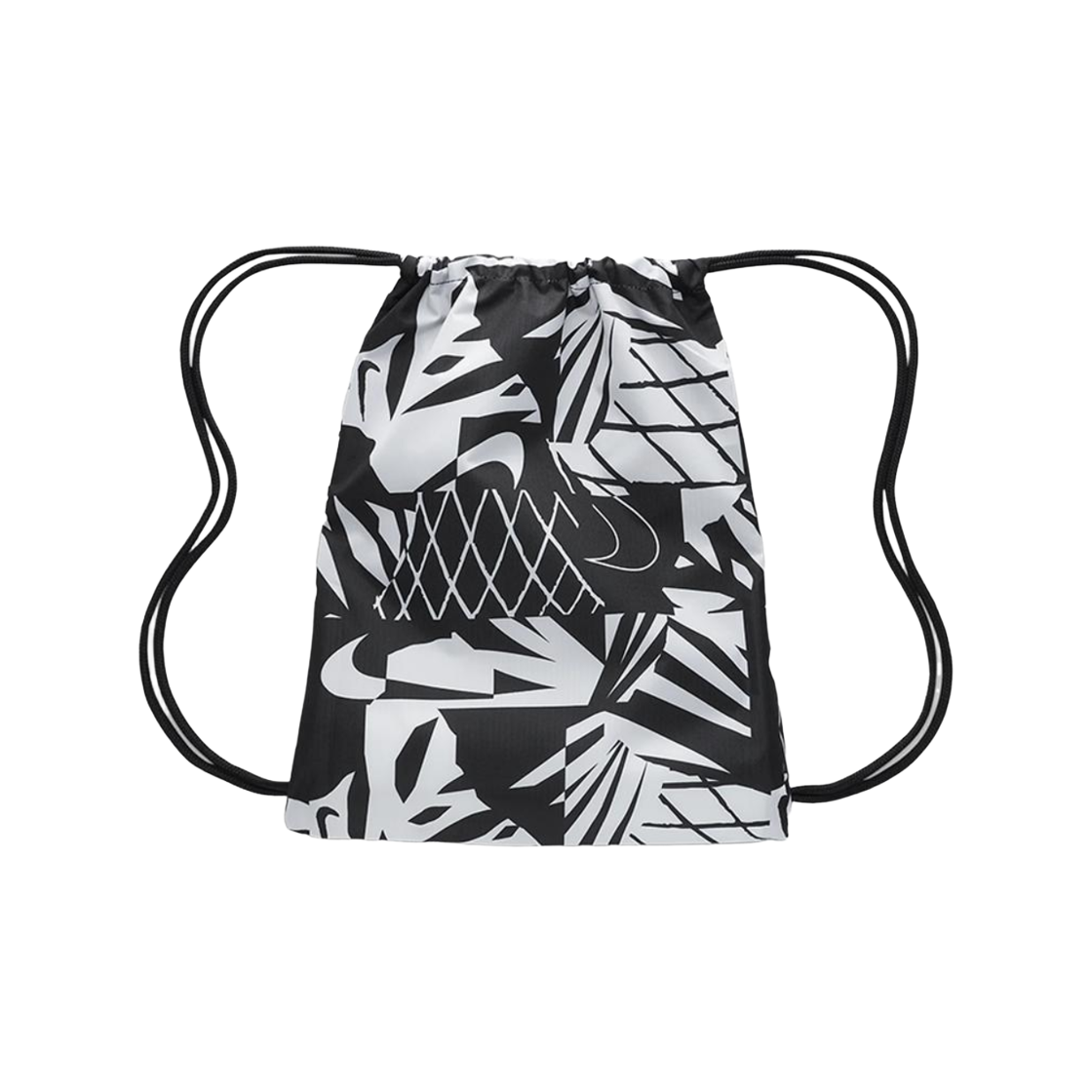 (키즈) 나이키 드로우스트링백 12L 블랙 화이트((Kids) Nike Drawstring Bag 12L Black White) - 2