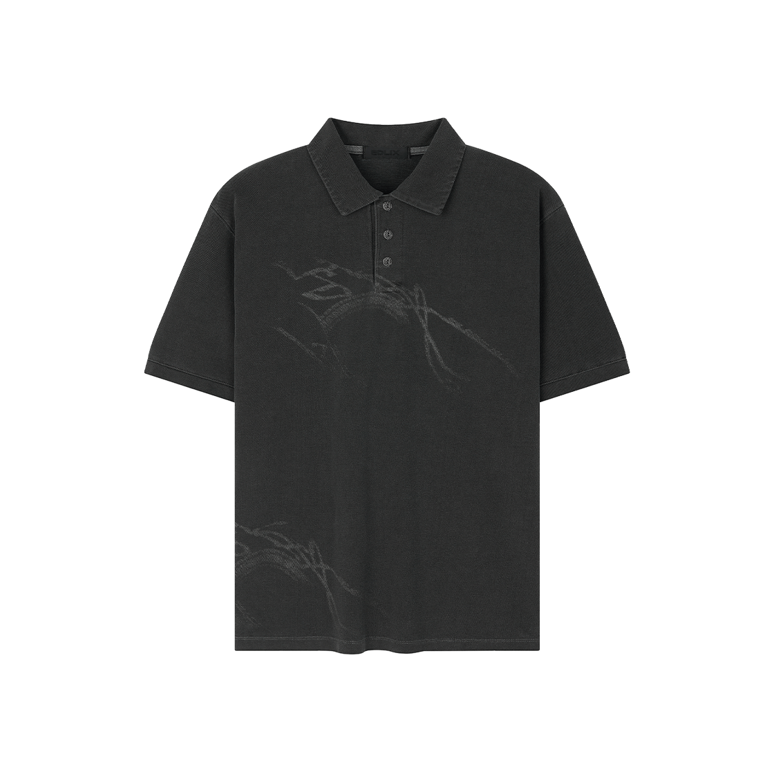 엔드릭스 크레스트 워시드 PK 티셔츠 차콜(EDLIX Crest Washed PK T-Shirts Charcoal) - 1