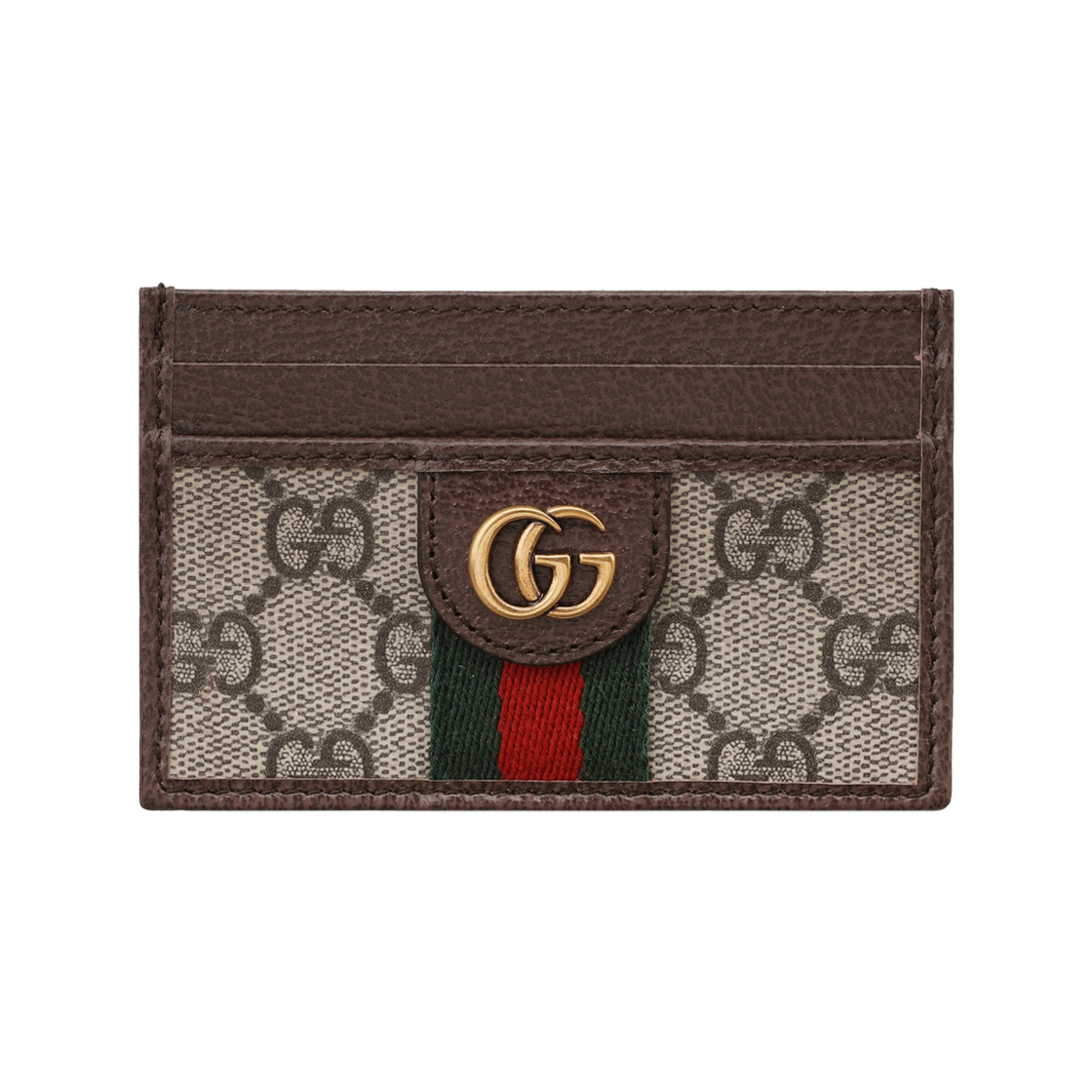 834795 FAEOI 9746 [25% 쿠폰] Gucci Ophidia Card Case Beige Dark Brown