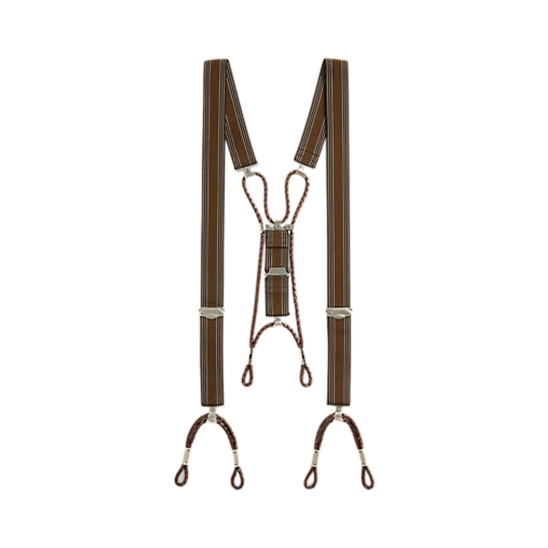 더블알엘 스트라이프 스트레치 브레이스 브라운 멀티(Double RL Striped Stretch Braces Brown Multi)