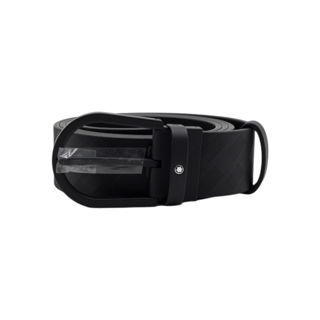 ITN8JJIIFOND Montblanc 199086 Extreme 30 Textured Black Steel Buckle Men Belt