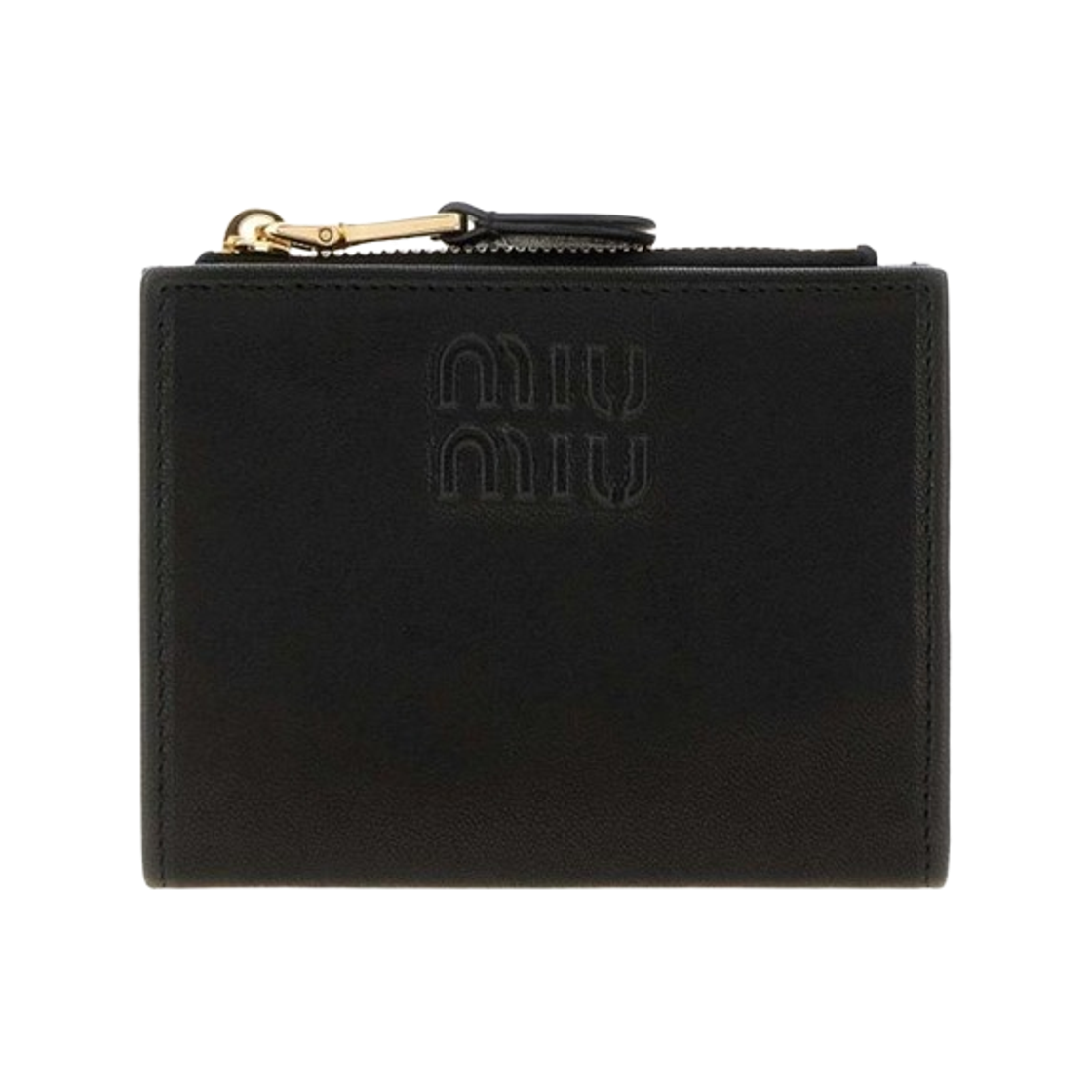 5ML050-AEFX-F0002 Miu Miu Logo Wallet Black