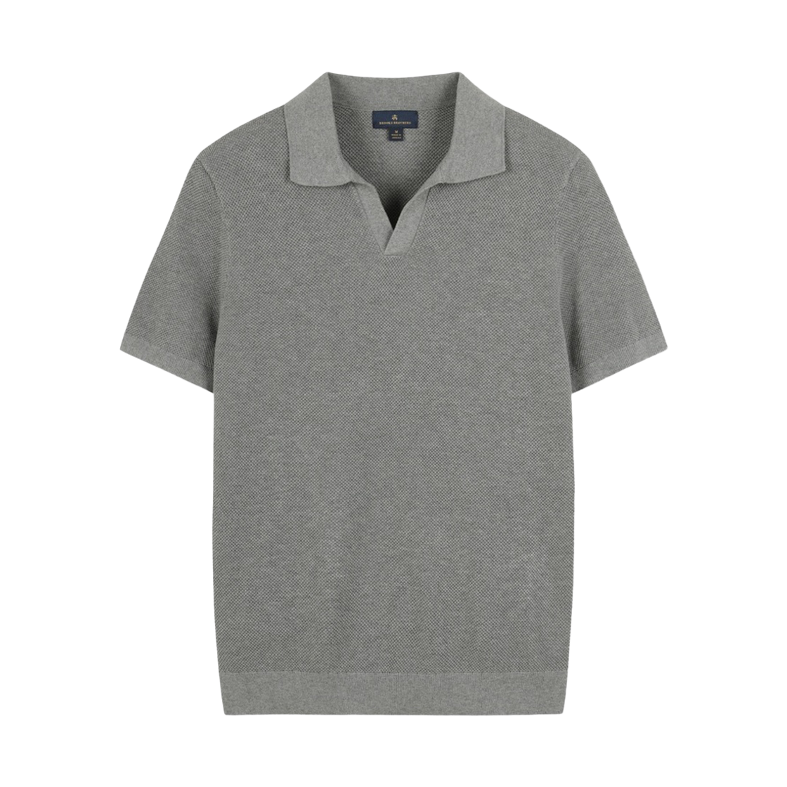 브룩스브라더스 버튼리스 피케 폴로 스웨터 그레이(BrooksBrothers Buttonless Pique Polo Sweater Grey)