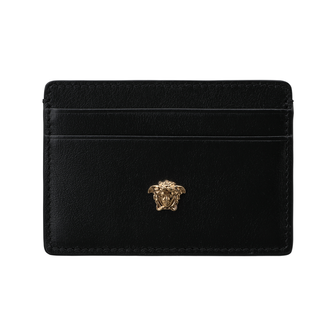 DPN2467 1A14675 1B00V [25% 쿠폰] Versace La Medusa Leather Card Holder Black Gold