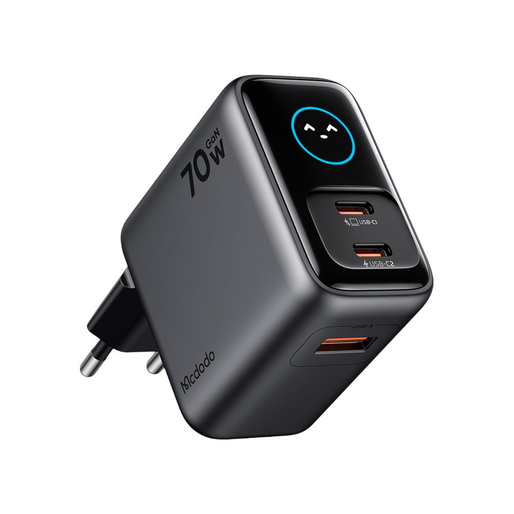 맥도도 GaN 70W 스마트 디스플레이 초고속 3포트 멀티충전기 CH434(Mcdodo 70W GaN Smart Display 3-Port SuperFast Multi Charger CH434) - 2