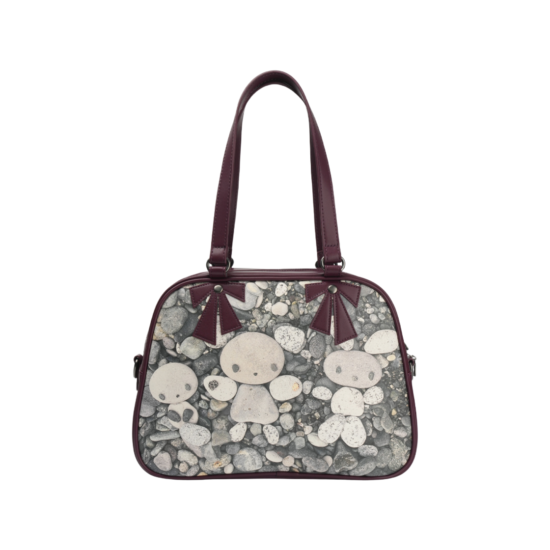 코이세이오 페블 프렌즈 리본 백 플럼 레드(COYSEIO Pebble Friends Ribbon Bag Plum Red) - 1