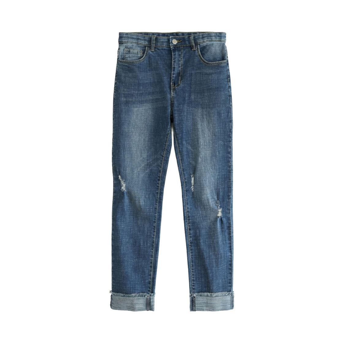 지크립 시크릿밴딩 롤업 스판 스키니 데님 팬츠 블루(GCLIP Secret Banding Roll-Up Stretch Skinny Denim Pants Blue) - 2