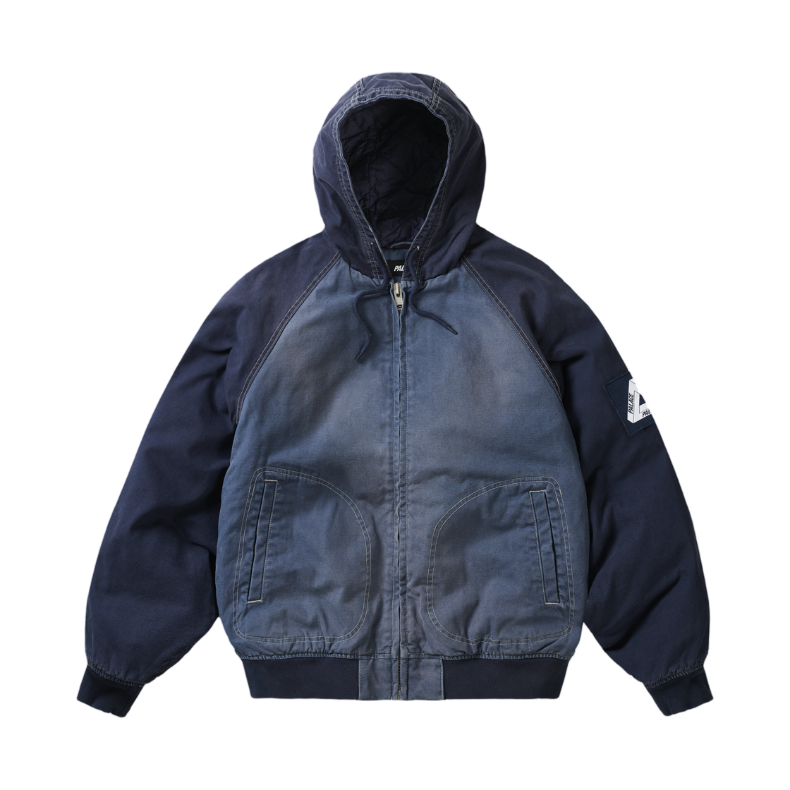 - Palace 10 oz. Hooded Canvas Jacket Navy Blue - 26FW