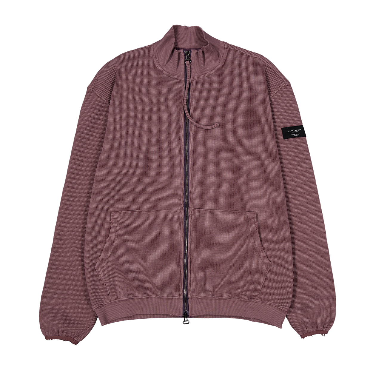 언더마이카 머슬랭거 워른 와플 집업 더스티 로즈(Undermycar Murslanger Worn Waffle Zip-Up Dusty Rose)