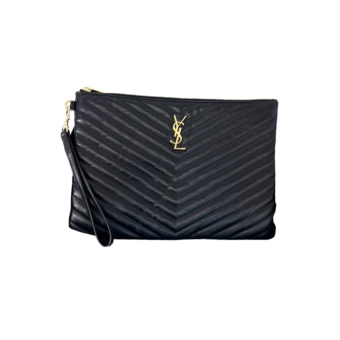 ITVBQORA5TQ3 Saint Laurent Monogram Matelasse Clutch Bag Black 559193