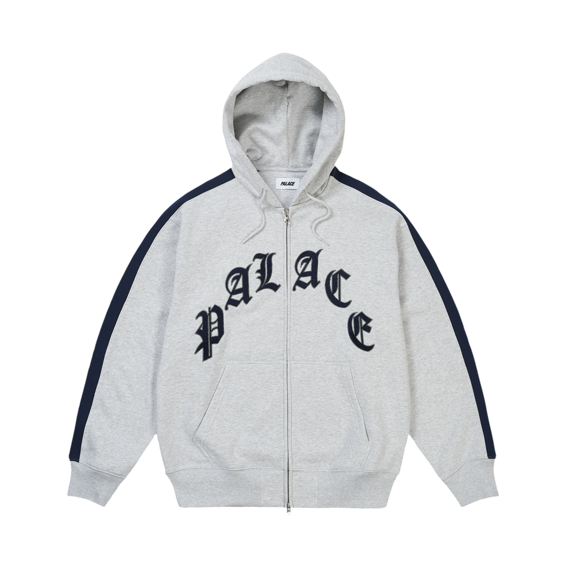 - Palace Legacy Zip Hood Grey Marl - 26FW