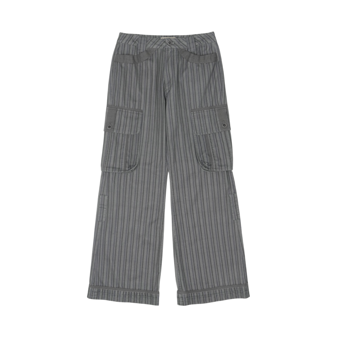 코이세이오 스트라이프 빅 포켓 카고 팬츠 차콜(COYSEIO Stripe Big Pocket Cargo Pants Charcoal)