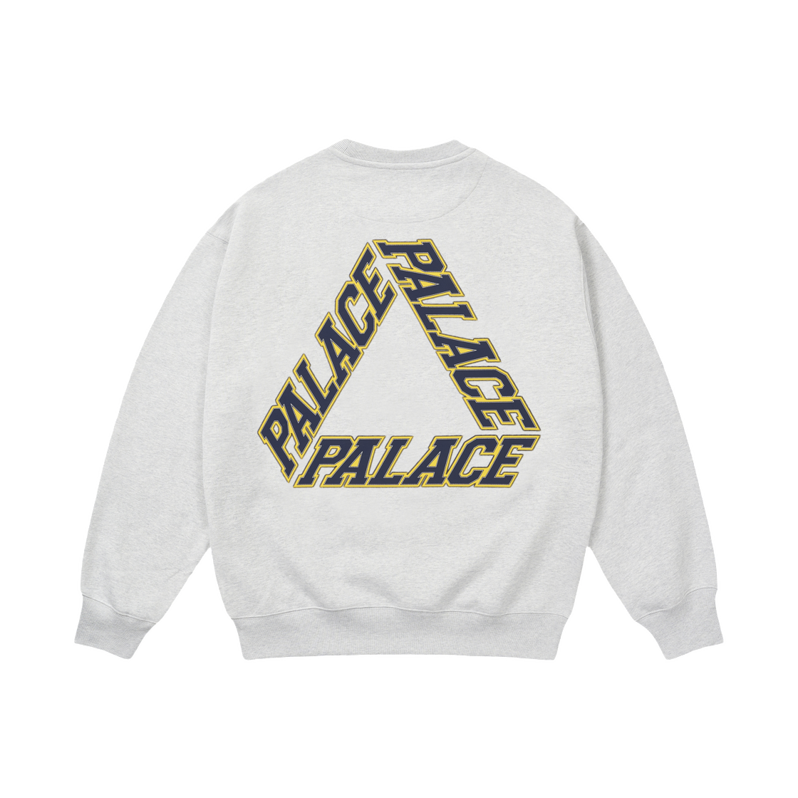 - Palace P3 Stitch Crew Grey Marl - 26FW