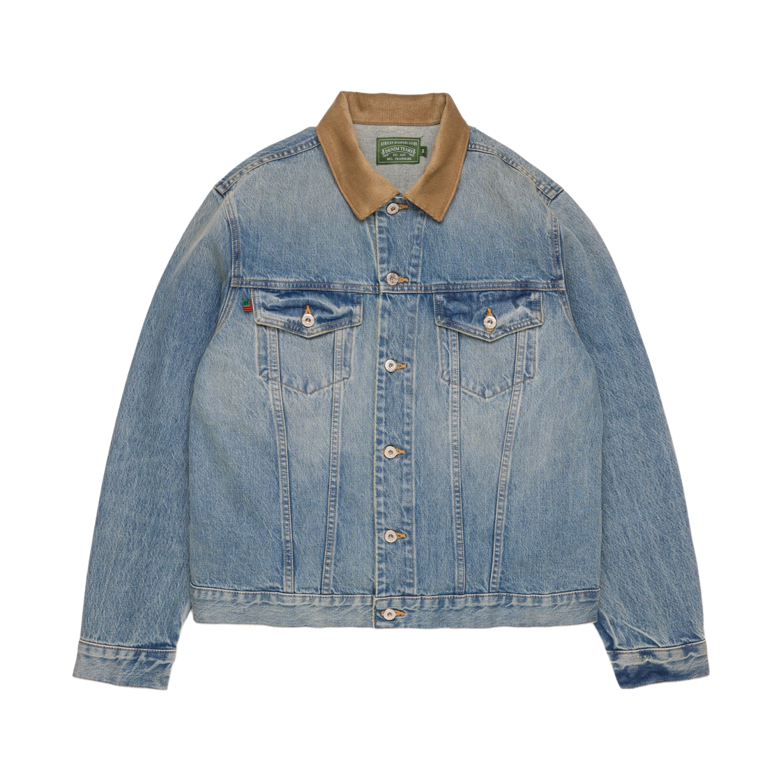 데님 티어스 플래그 데님 자켓 라이트 워시(Denim Tears Flag Denim Jacket Light Wash) - 2