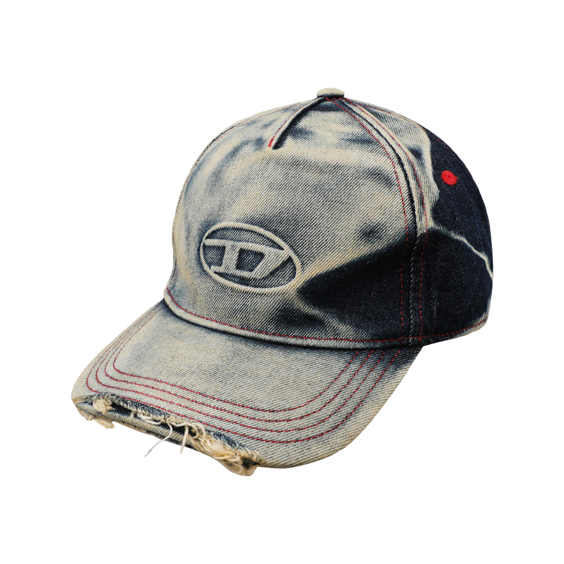 A06467 0DGAV [25% 쿠폰] Diesel C-Seymon Treated Denim Baseball Cap Blue White